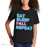 Eat Sleep Fall Repeat Video Game Guys Video Gamer Kids T-Shirt thumb 2