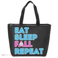 Eat Sleep Fall Repeat Video Game Guys Video Gamer Tote Bag thumb 0