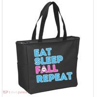 Eat Sleep Fall Repeat Video Game Guys Video Gamer Tote Bag thumb 2