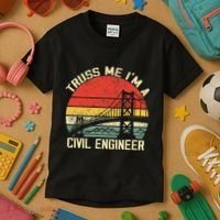 Engineering Student Funny Truss Me IM A Civil Engineer Kids T-Shirt thumb 3