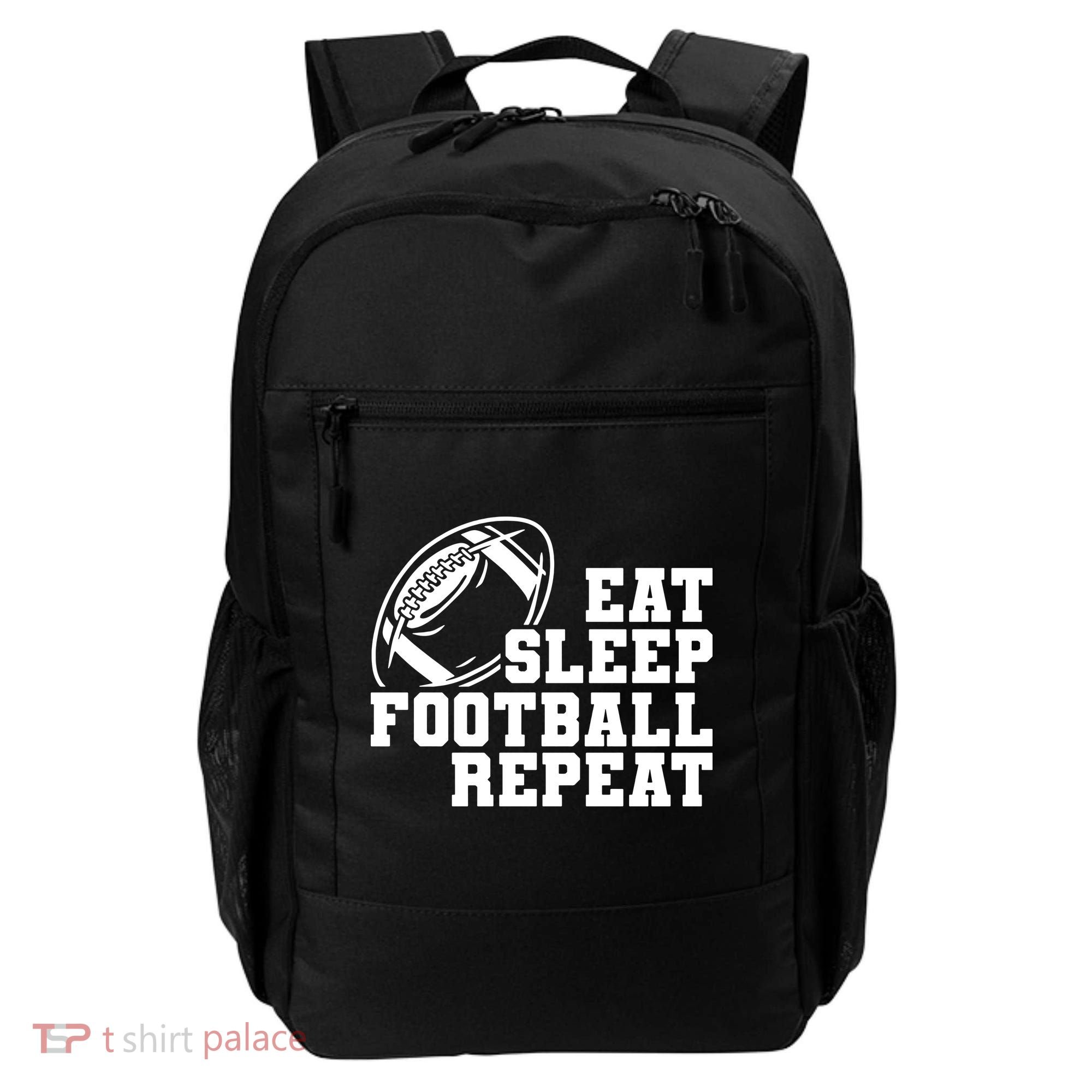 Eat Sleep Football Repeat Backpack