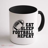 Eat Sleep Football Repeat Coffee Mug thumb 1