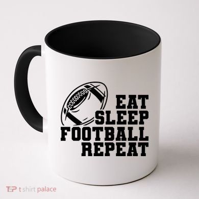 Eat Sleep Football Repeat Coffee Mug