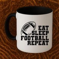 Eat Sleep Football Repeat Coffee Mug thumb 2