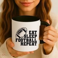 Eat Sleep Football Repeat Coffee Mug thumb 3
