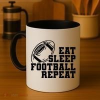 Eat Sleep Football Repeat Coffee Mug thumb 4