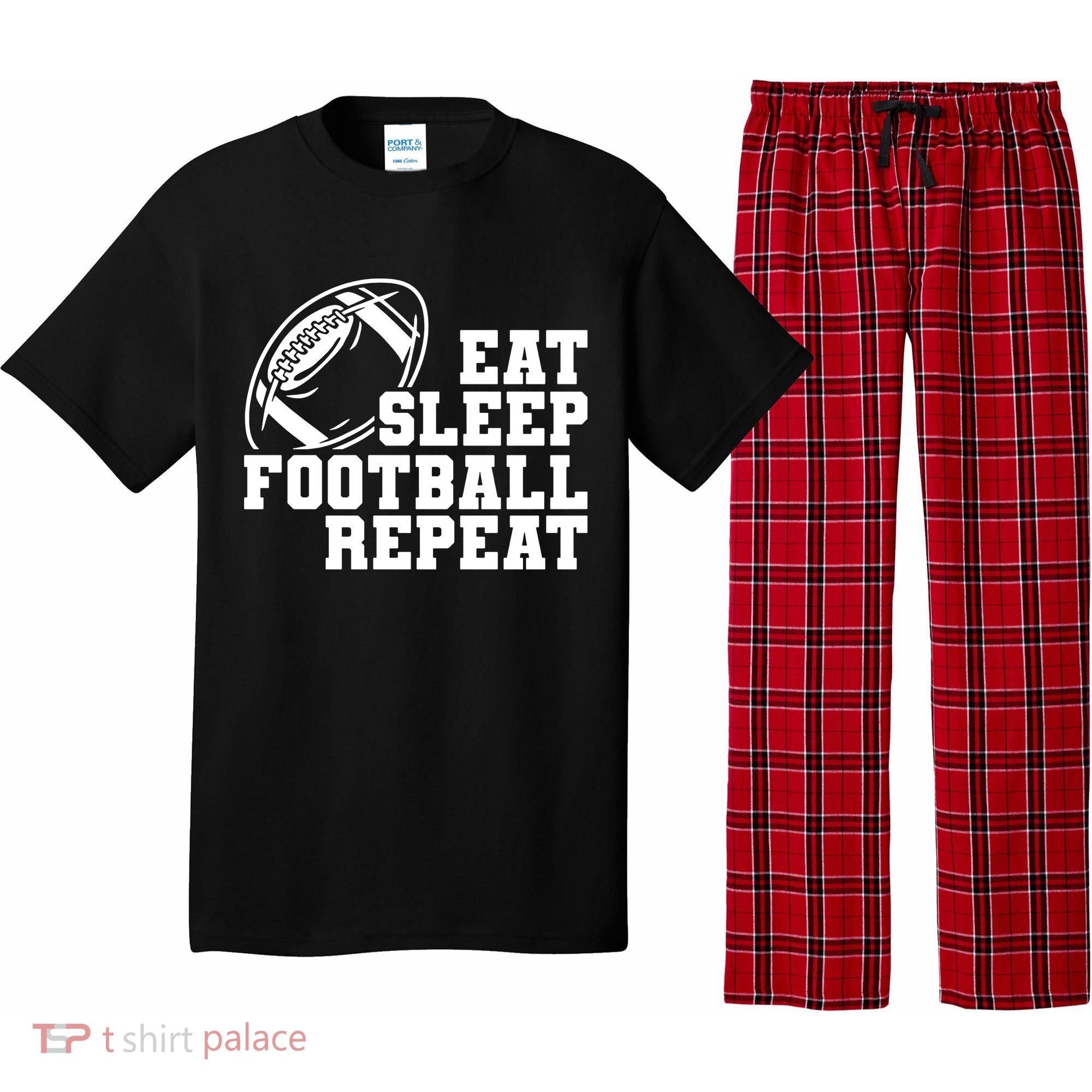 Eat Sleep Football Repeat Pajama Set
