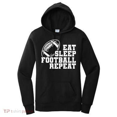 Eat Sleep Football Repeat Women's Hoodie