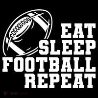 Eat Sleep Football Repeat Women's Hoodie thumb 2