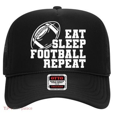 Eat Sleep Football Repeat Hat