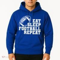 Eat Sleep Football Repeat Hoodie thumb 2