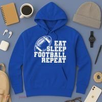 Eat Sleep Football Repeat Hoodie thumb 3