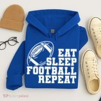 Eat Sleep Football Repeat Hoodie thumb 4