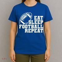 Eat Sleep Football Repeat T-Shirt thumb 4