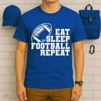 Eat Sleep Football Repeat T-Shirt thumb 6