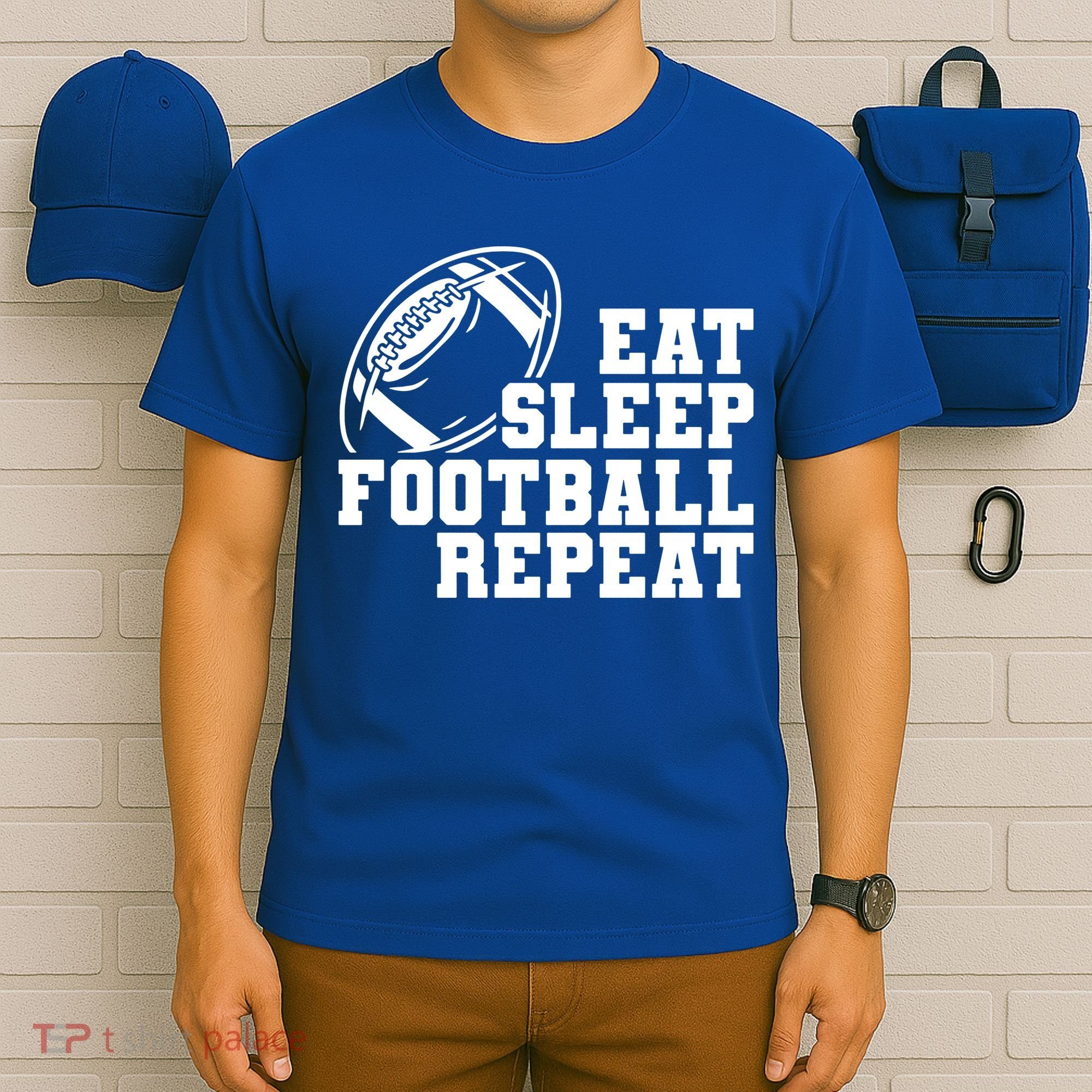 Eat Sleep Football Repeat T-Shirt