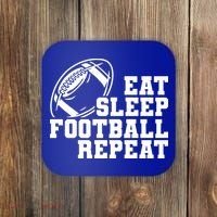 Eat Sleep Football Repeat Coaster thumb 0