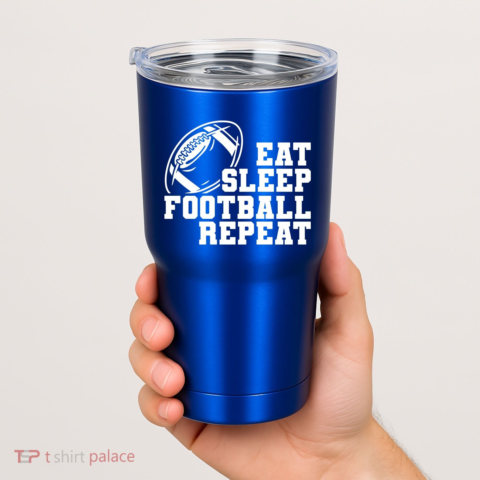 Eat Sleep Football Repeat Tumbler