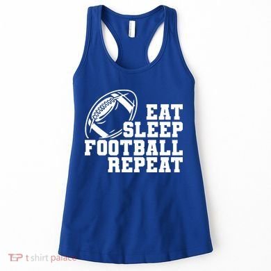 Eat Sleep Football Repeat Women's Tank Top