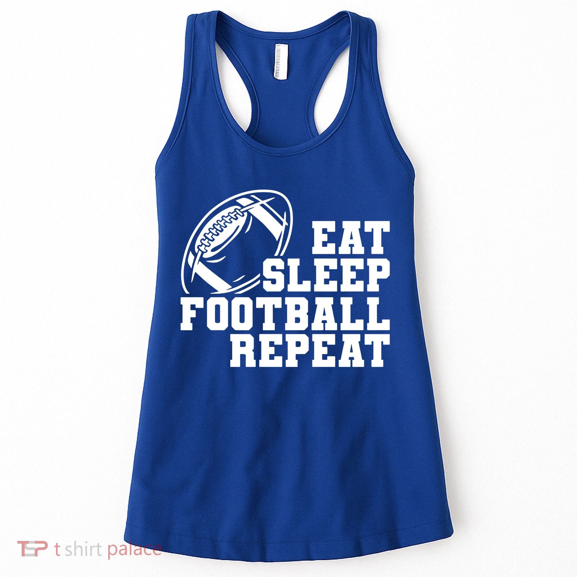 Eat Sleep Football Repeat Women's Tank Top