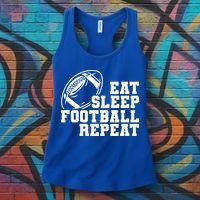 Eat Sleep Football Repeat Women's Tank Top thumb 3