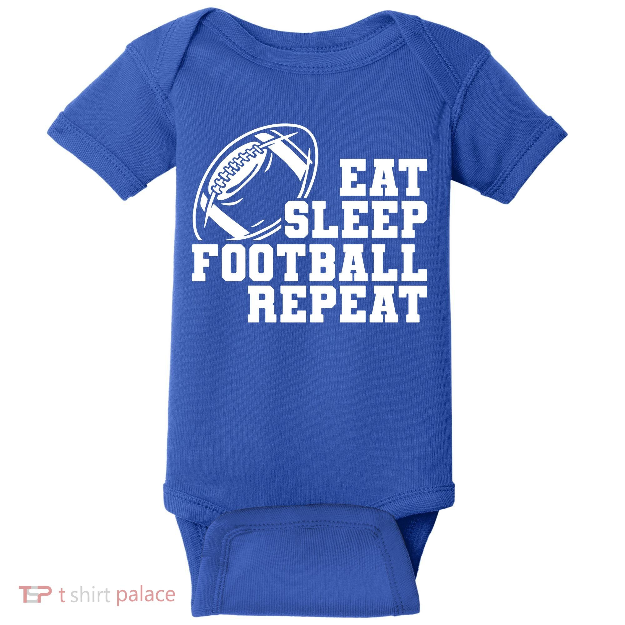 Eat Sleep Football Repeat Baby Bodysuit