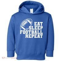 Eat Sleep Football Repeat Toddler Hoodie thumb 0