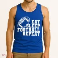 Eat Sleep Football Repeat Tank Top thumb 3