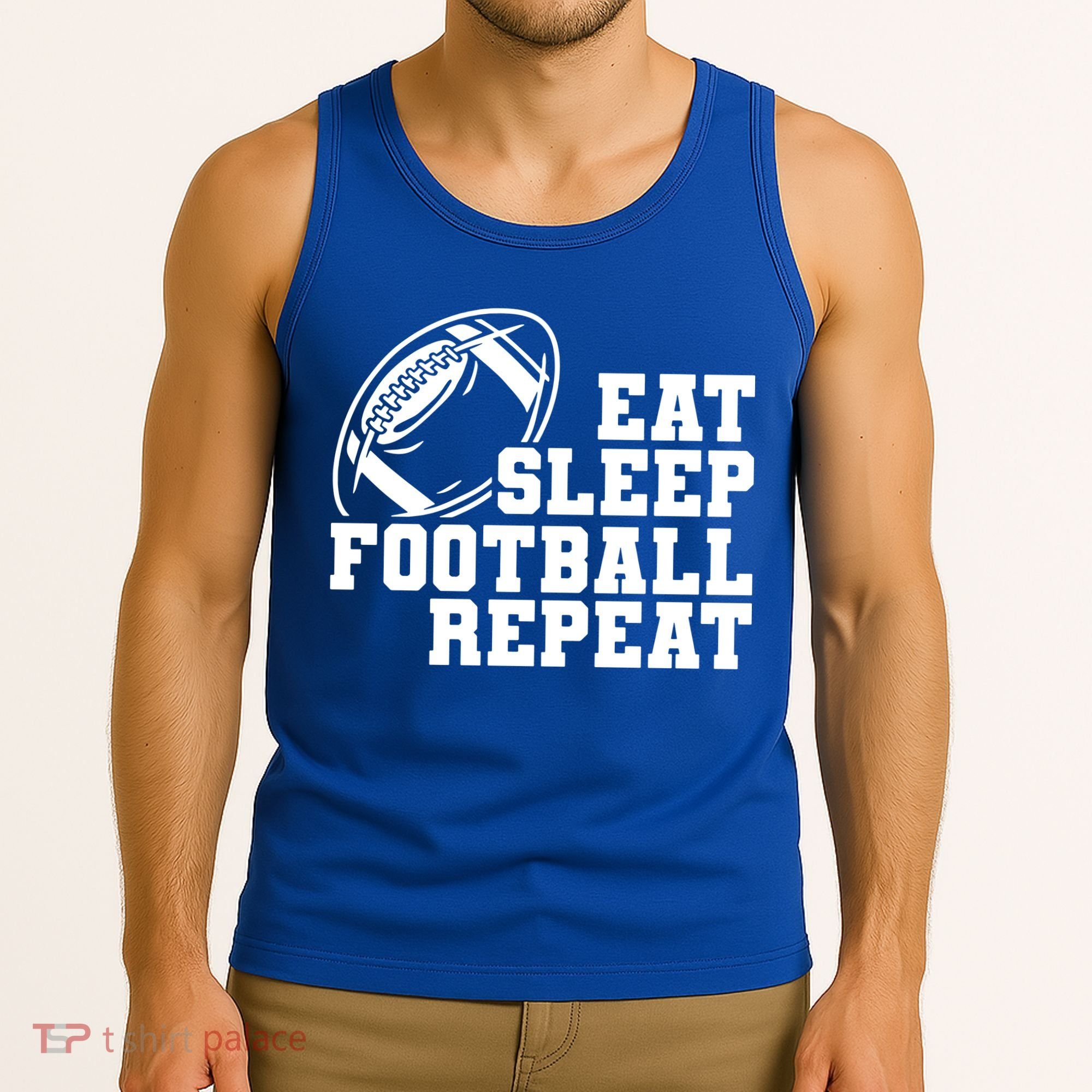Eat Sleep Football Repeat Tank Top