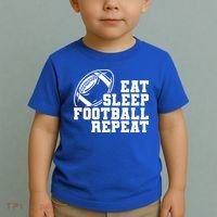 Eat Sleep Football Repeat Toddler T-Shirt thumb 2