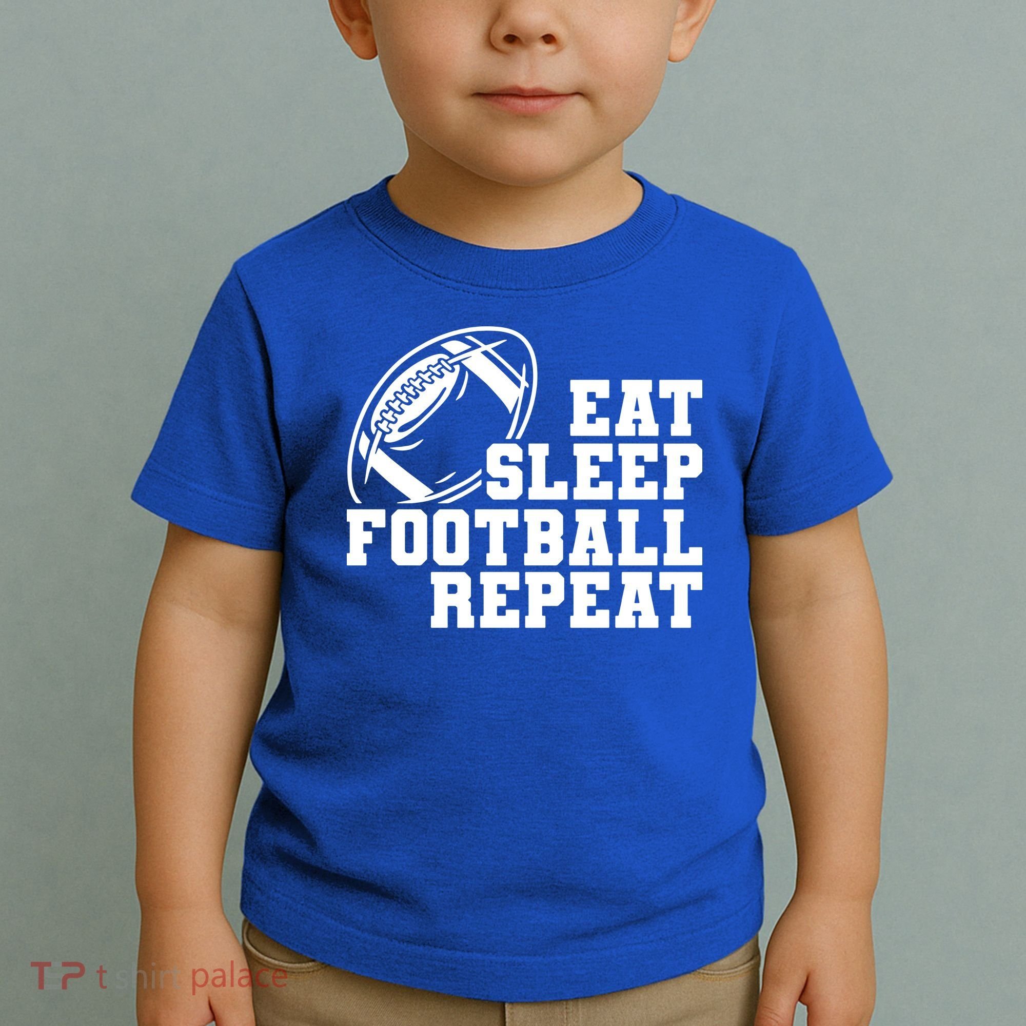 Eat Sleep Football Repeat Toddler T-Shirt