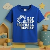 Eat Sleep Football Repeat Toddler T-Shirt thumb 3