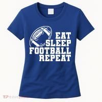 Eat Sleep Football Repeat Women's T-Shirt thumb 0