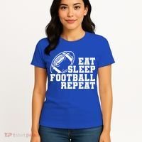 Eat Sleep Football Repeat Women's T-Shirt thumb 4