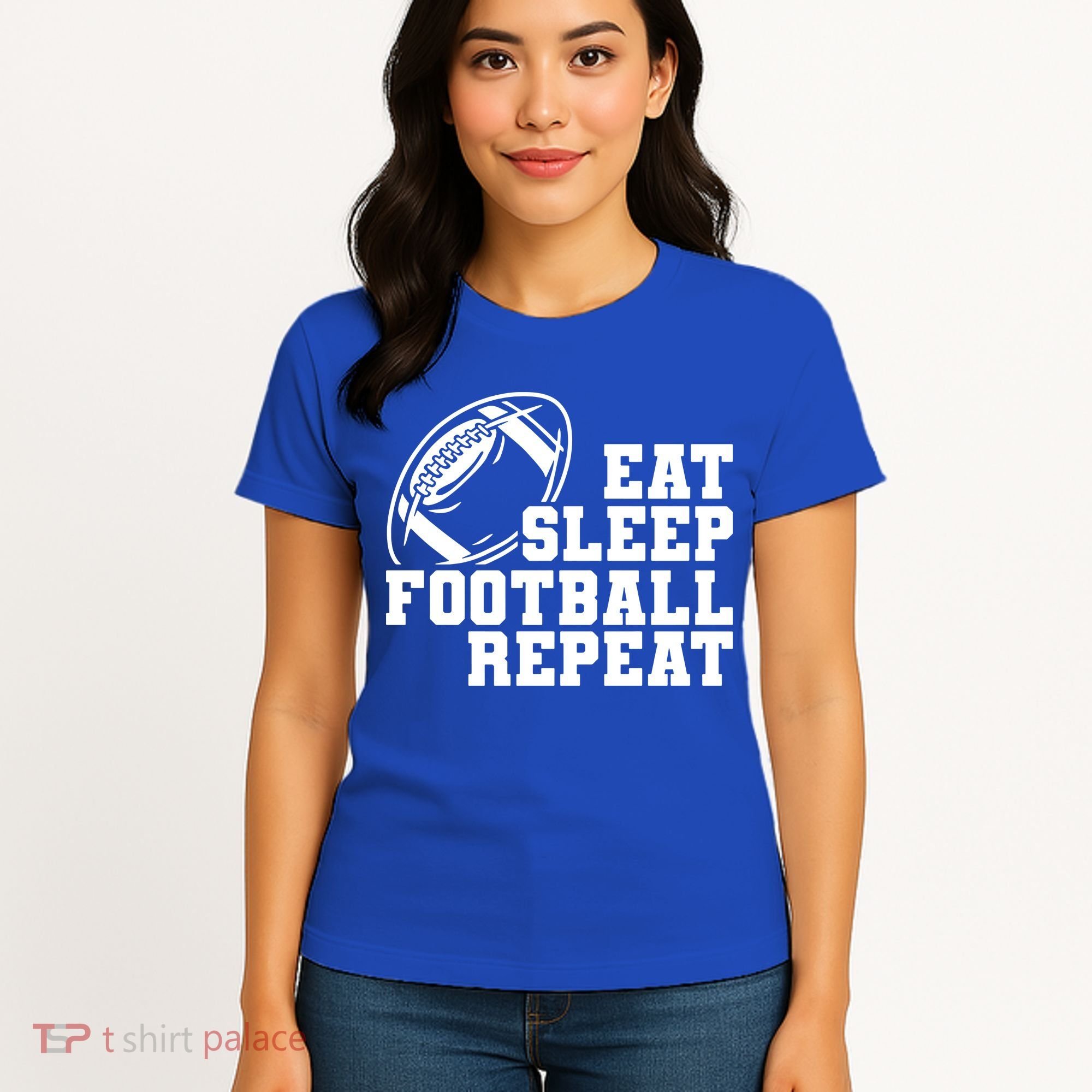 Eat Sleep Football Repeat Women's T-Shirt