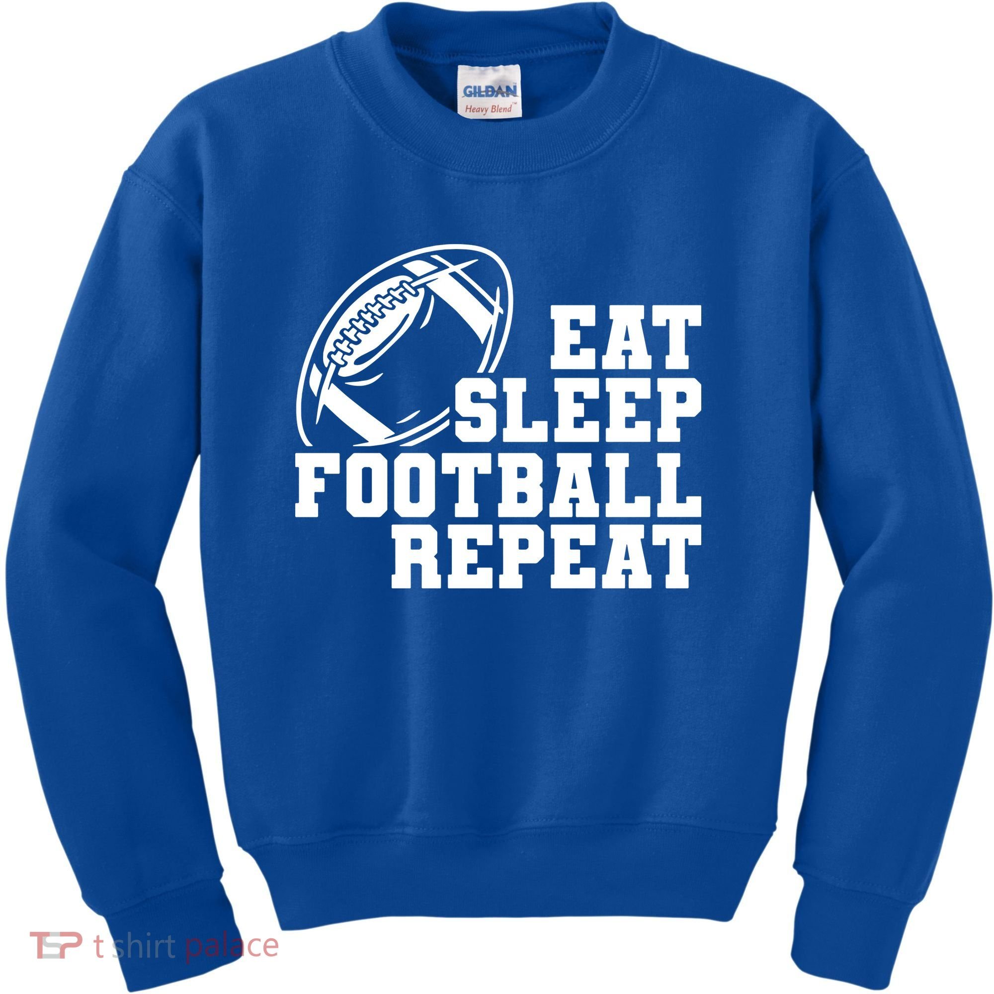 Eat Sleep Football Repeat Kids Sweatshirt