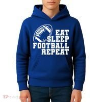 Eat Sleep Football Repeat Kids Hoodie thumb 4