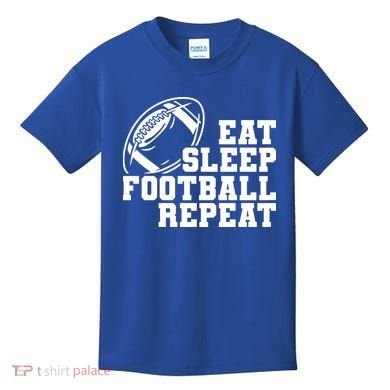 Eat Sleep Football Repeat Kids T-Shirt