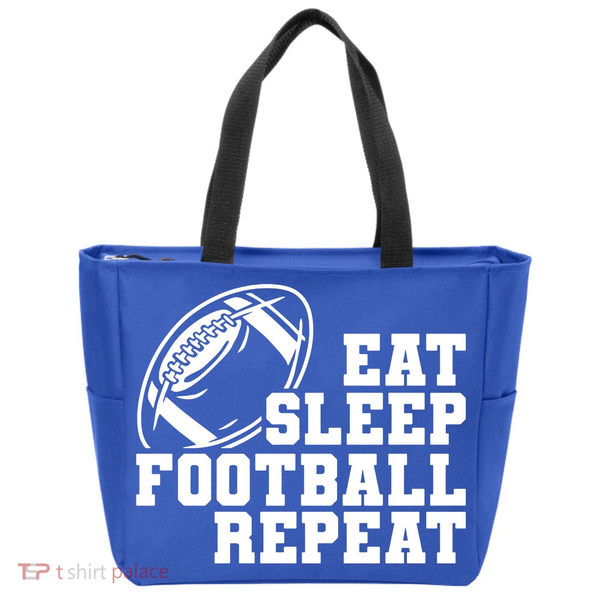 Eat Sleep Football Repeat Tote Bag