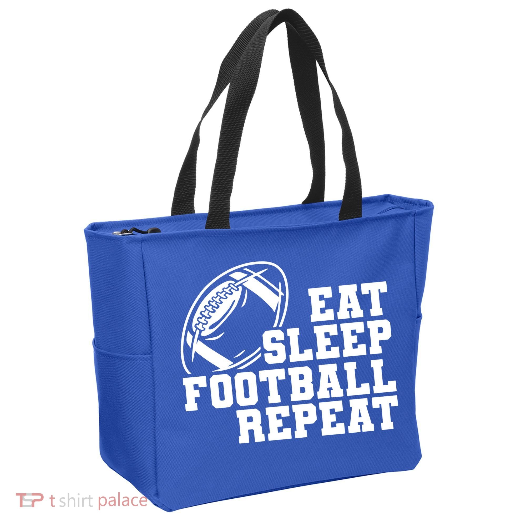 Eat Sleep Football Repeat Tote Bag