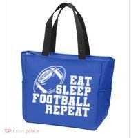 Eat Sleep Football Repeat Tote Bag thumb 3