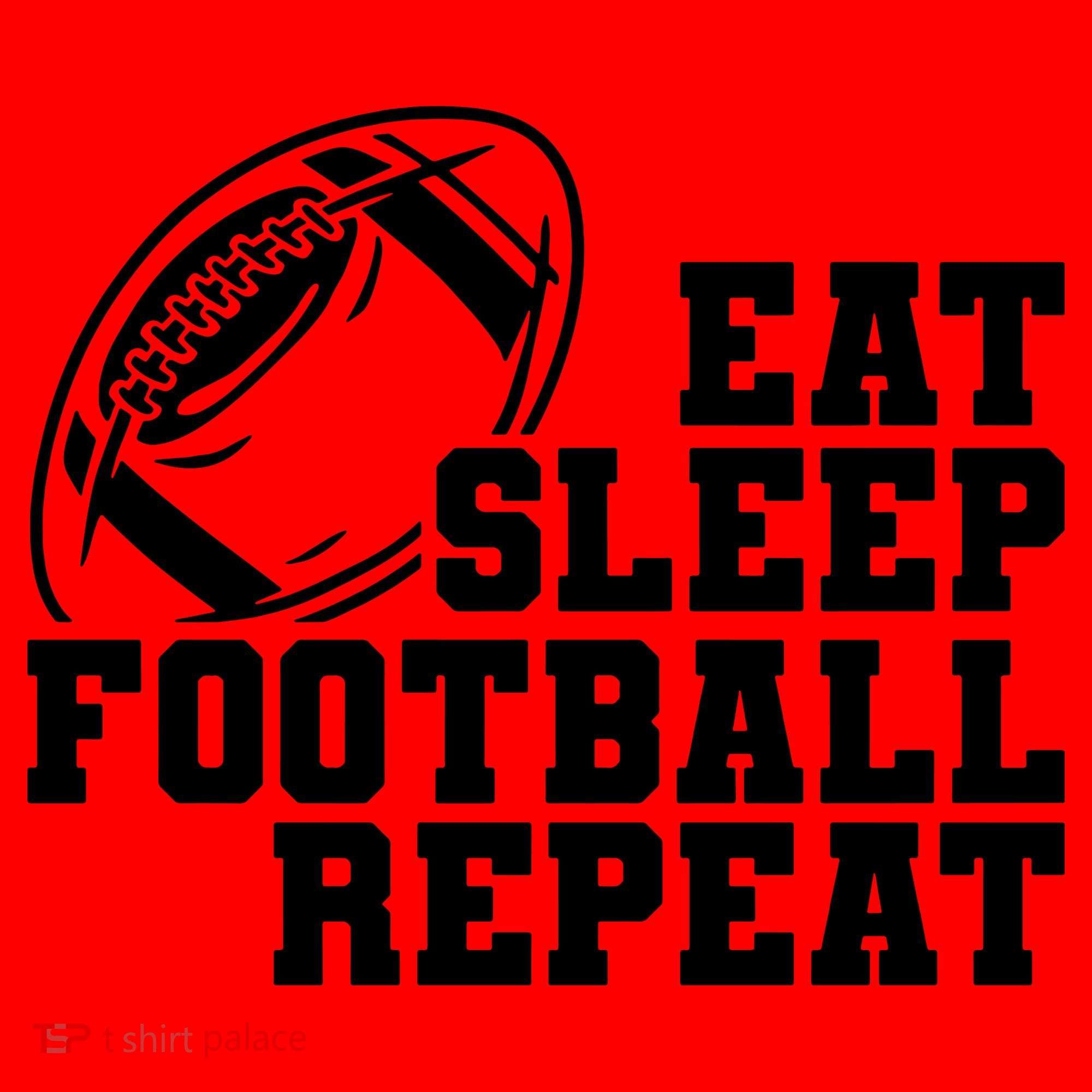 Eat Sleep Football Repeat Santa Hat