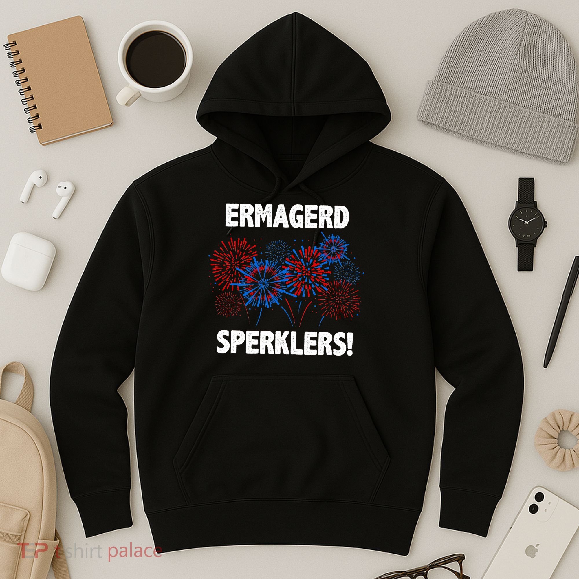 Ermagerd Sperklers Funny 4th Of July Fireworks Hoodie