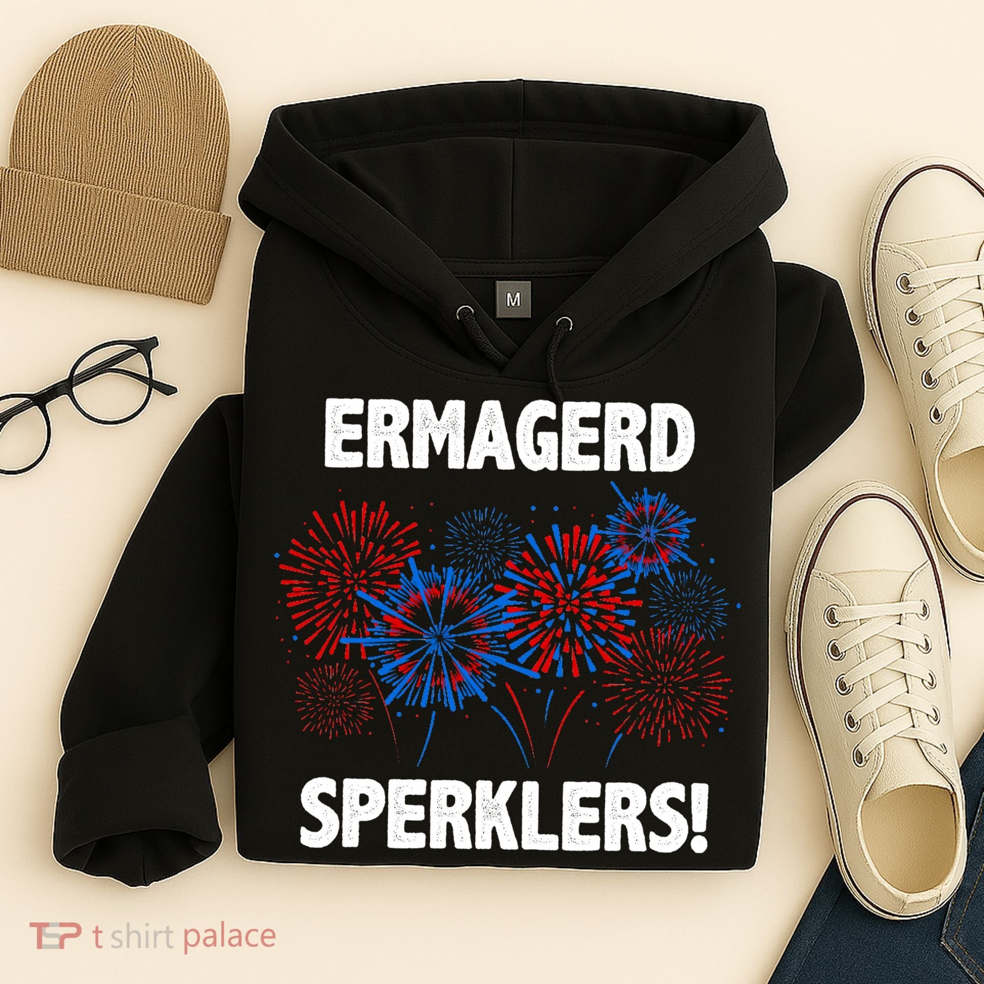 Ermagerd Sperklers Funny 4th Of July Fireworks Hoodie