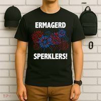 Ermagerd Sperklers Funny 4th Of July Fireworks T-Shirt thumb 6