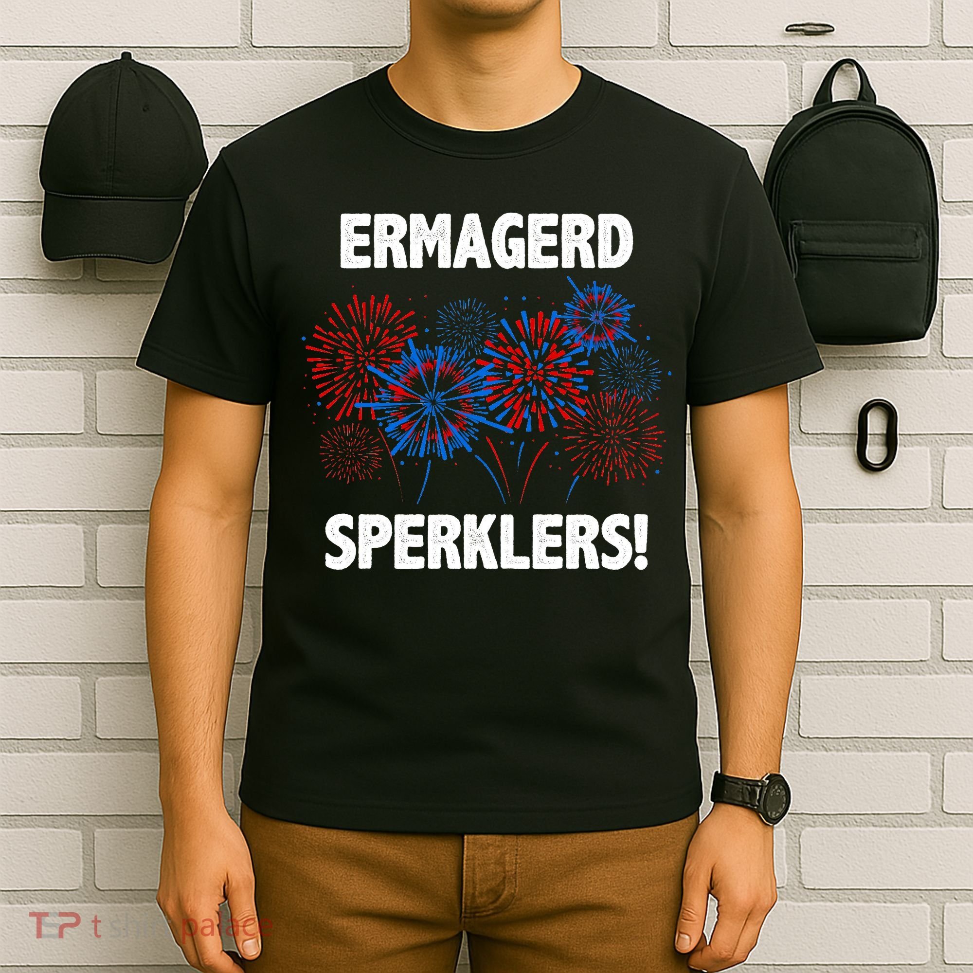 Ermagerd Sperklers Funny 4th Of July Fireworks T-Shirt