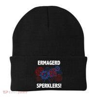 Ermagerd Sperklers Funny 4th Of July Fireworks Beanie thumb 0