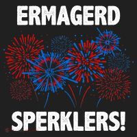 Ermagerd Sperklers Funny 4th Of July Fireworks Beanie thumb 2