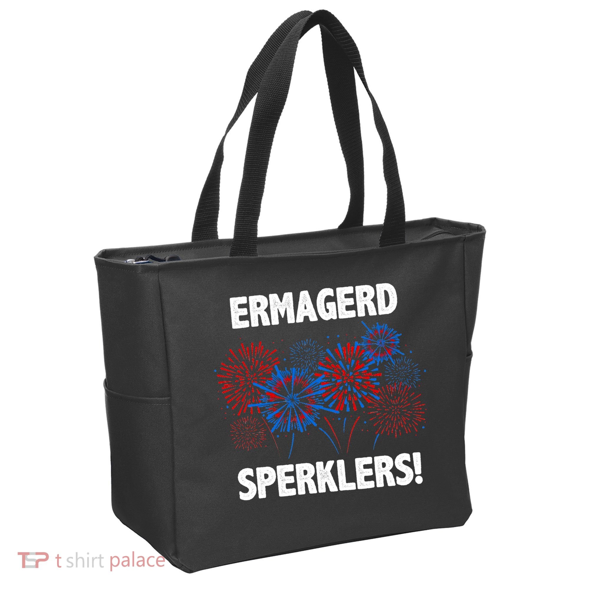 Ermagerd Sperklers Funny 4th Of July Fireworks Tote Bag