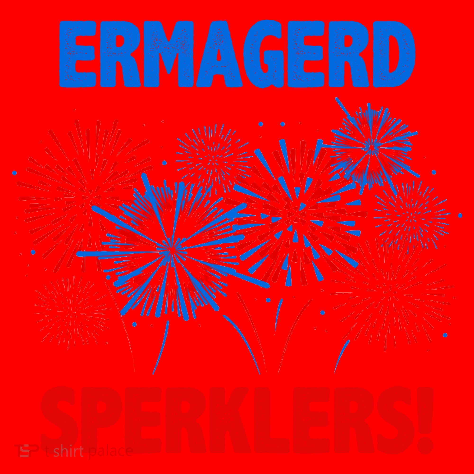 Ermagerd Sperklers Funny 4th Of July Fireworks Santa Hat